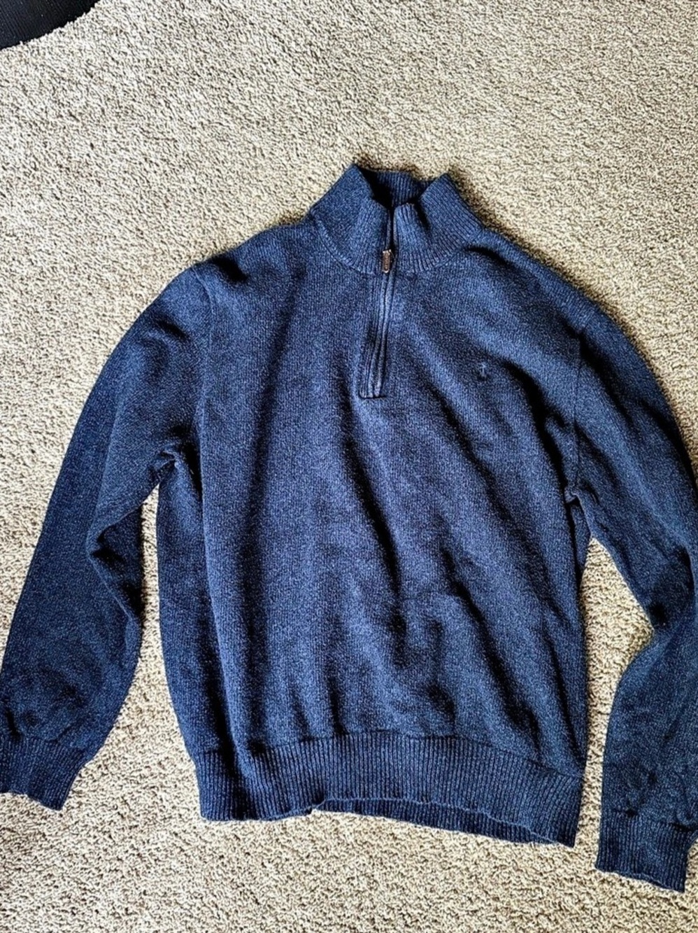 Polo Ralph Lauren Quarter-Zip Pullover Sweater Blue XL